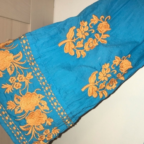 Roller Rabbit Woman’s Woman’s Size Small Dress Maxi Caftan Kaftan Embroidered - Picture 4 of 7